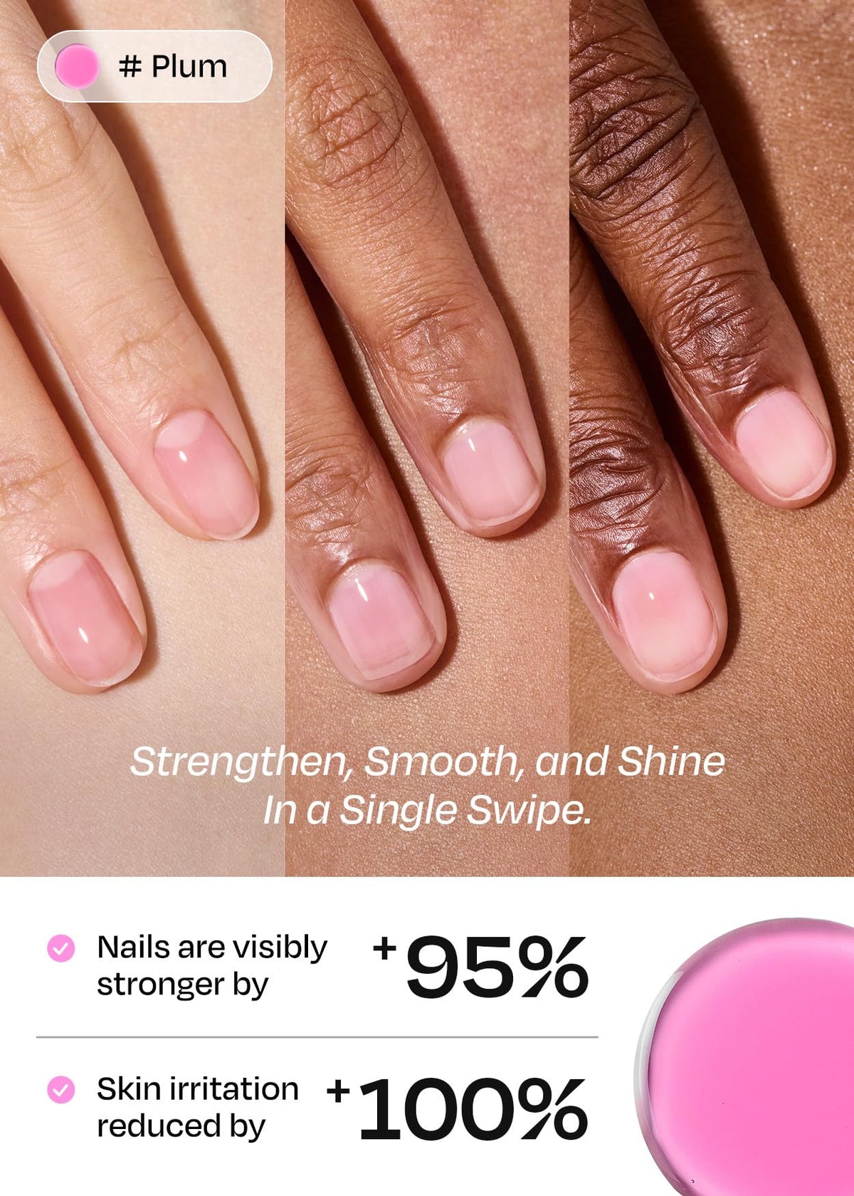 ohora Natural Glow Water Syrup Nail Strengthener bottle with cap