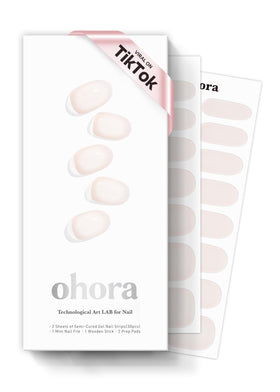 ohora Semi Gel Nail Strips Coconut Jelly packaging front view