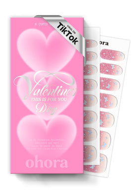 ohora Semi Gel Nail Strips Cupid Glitz front view