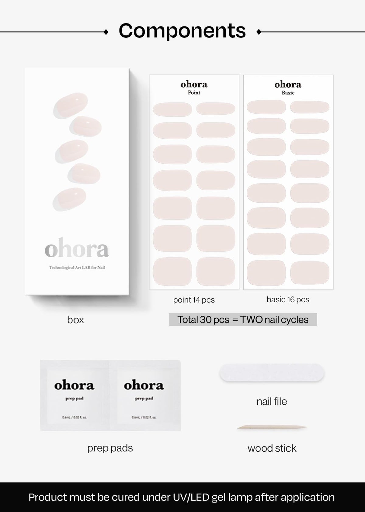 ohora Semi Gel Nail Strips displayed in packaging