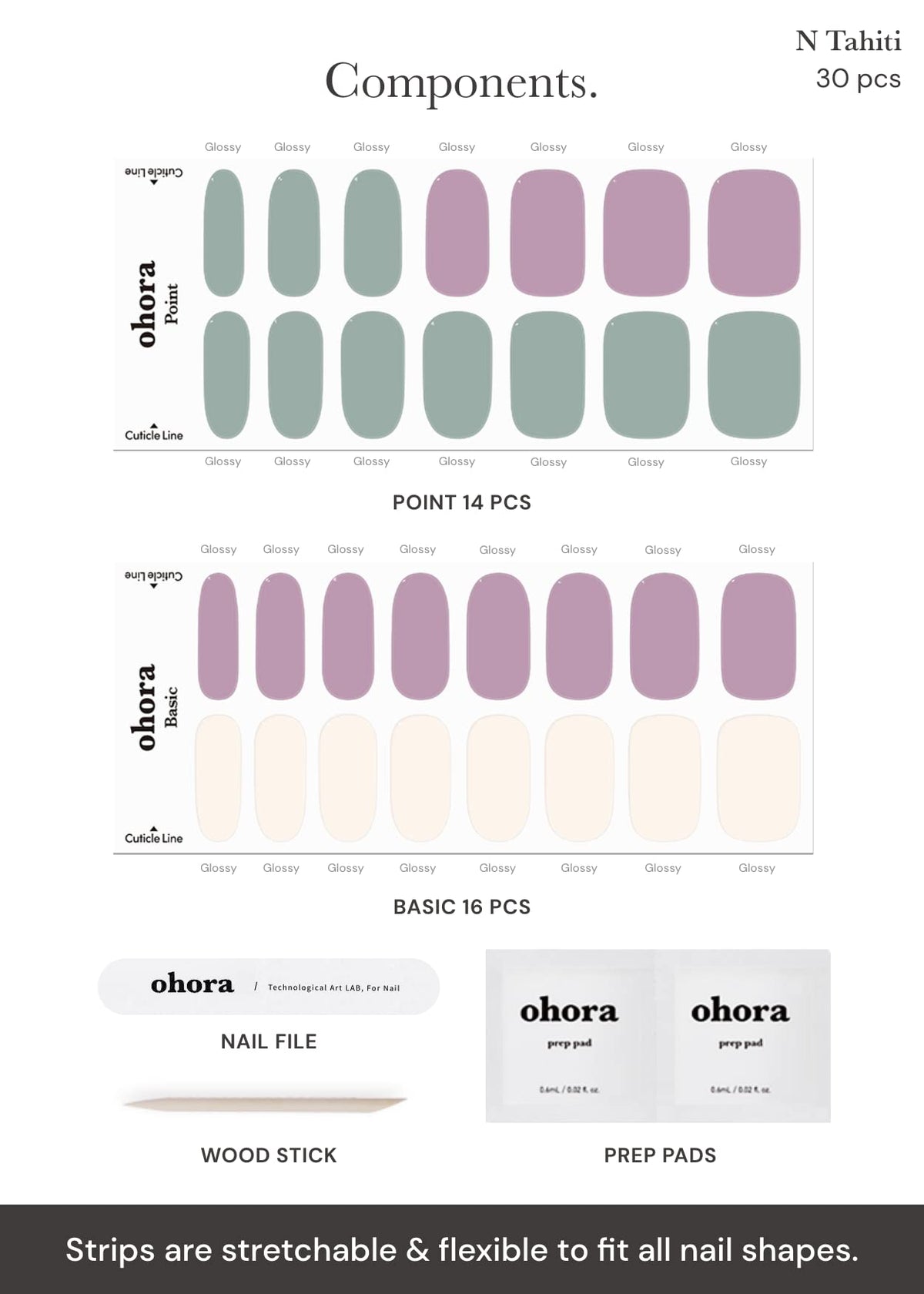 ohora Semi Gel Nail Strips displayed with UV lamp
