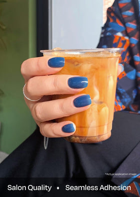 ohora Semi Gel Nail Strips in use on nails