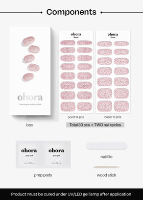 ohora Semi Gel Nail Strips in various sizes