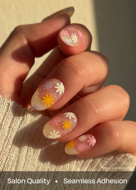 ohora Semi Gel Nail Strips N Daisy Disco close-up of nail wraps