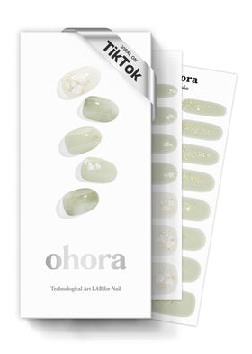 ohora Semi Gel Nail Strips N Green Tea front view