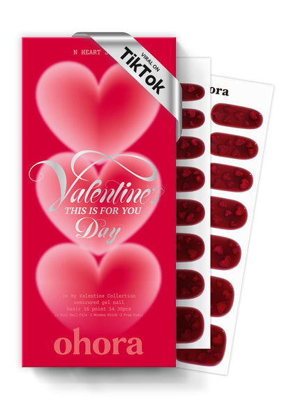 ohora Semi Gel Nail Strips N Heart Jelly box front view