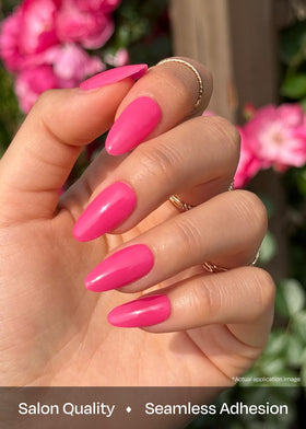 ohora Semi Gel Nail Strips N It's THAT Pink application process