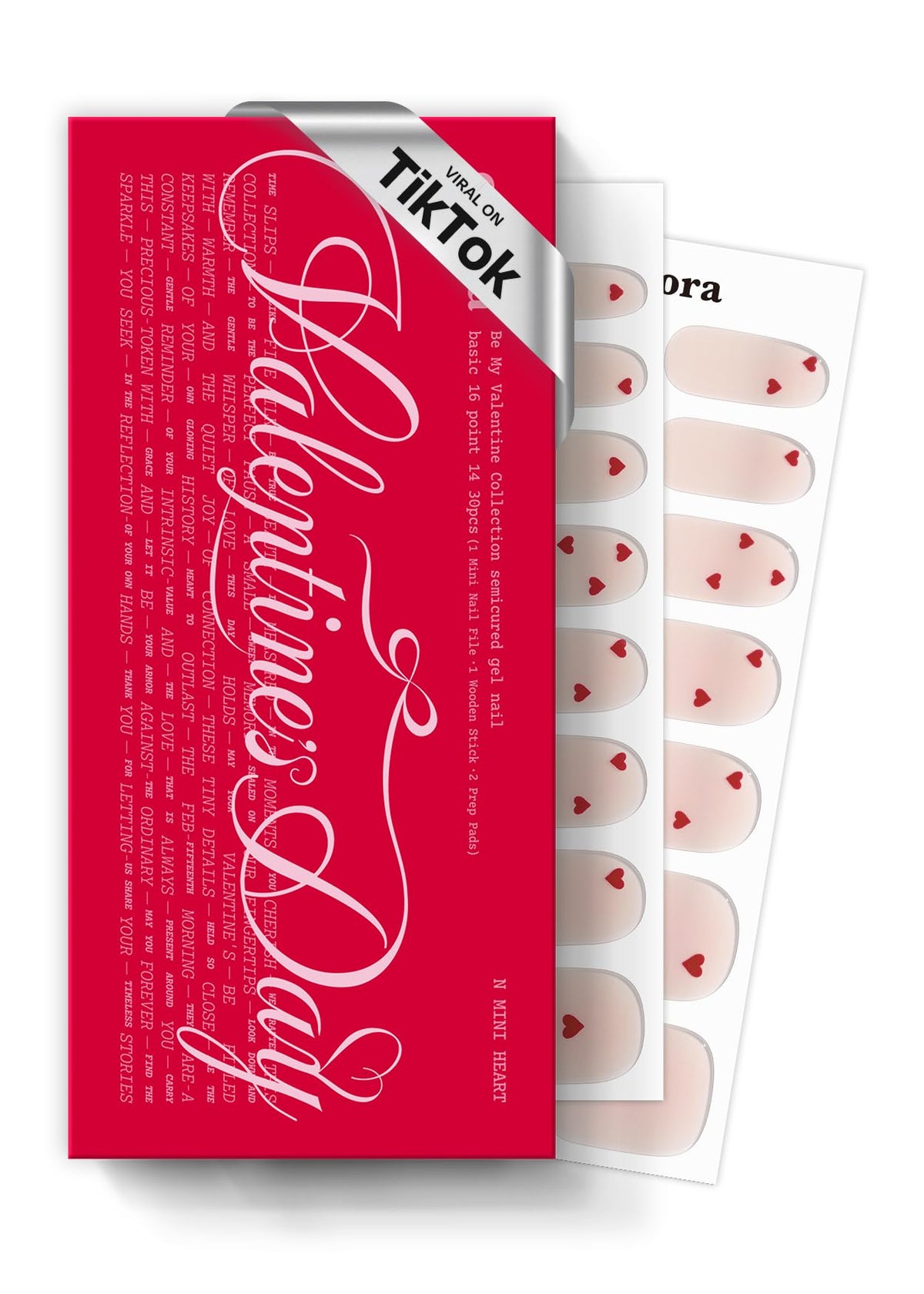 ohora Semi Gel Nail Strips N Mini Heart box front view