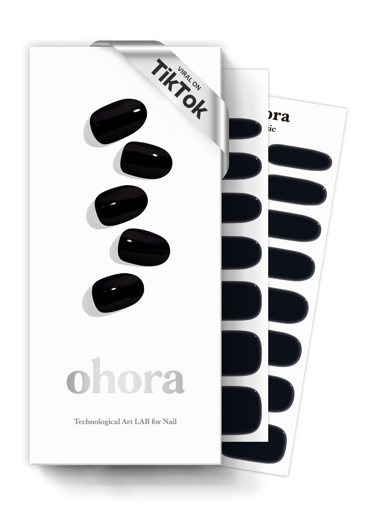 ohora Semi Gel Nail Strips N Onyx packaging front view
