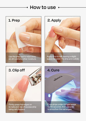 ohora Semi Gel Nail Strips N Onyx solid colour nail wrap