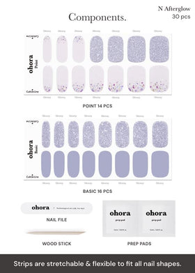 ohora Semi Gel Nail Strips with prep pads and file