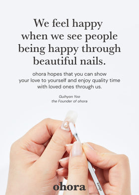 ohora Semi Gel Nail Strips with UV lamp for curing