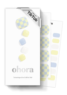 ohora Semi- Gel Pedi Strips Marble Soda front view