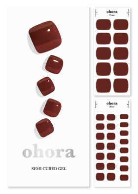 ohora Semi Gel Pedi Strips P Chilly Red box front view