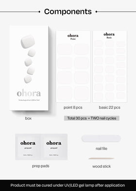 ohora Semi Gel Pedi Strips packaging side view