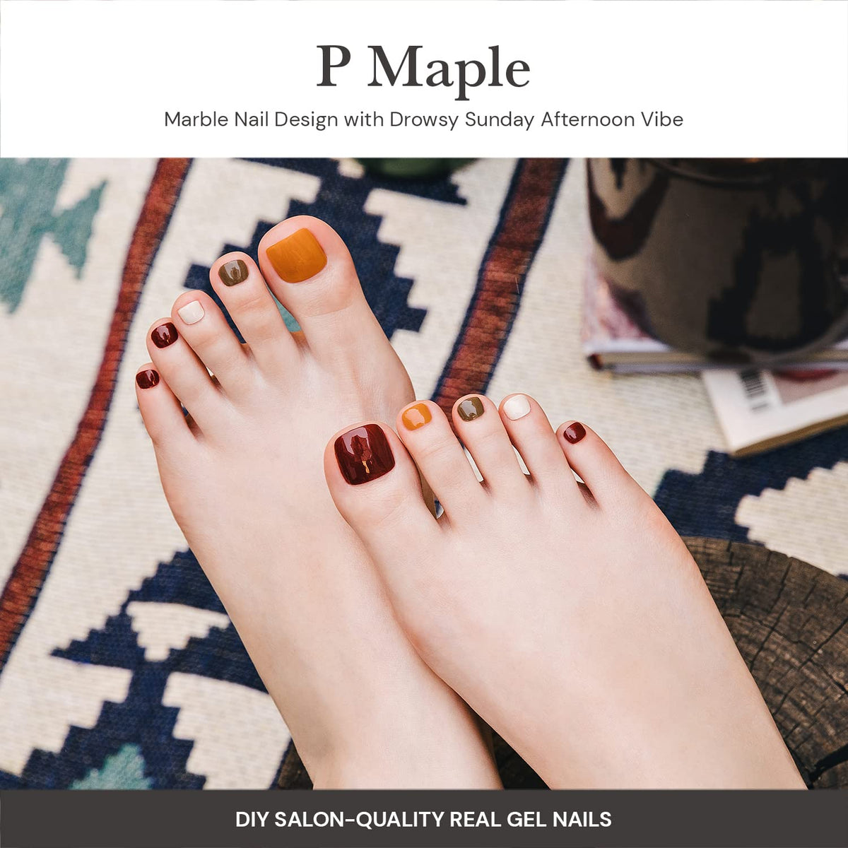 ohora Semi- Gel Pedi Strips with prep pads, nail file, and wooden stick