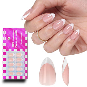 OIFEN French Almond Gel Press On Nails Short 32pcs front view