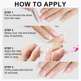 OIFEN short press on nails in various sizes laid out