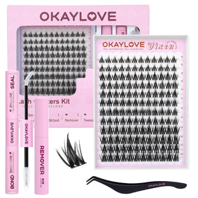 OKAYLOVE Anime Lashes Clusters Kit packaging front view