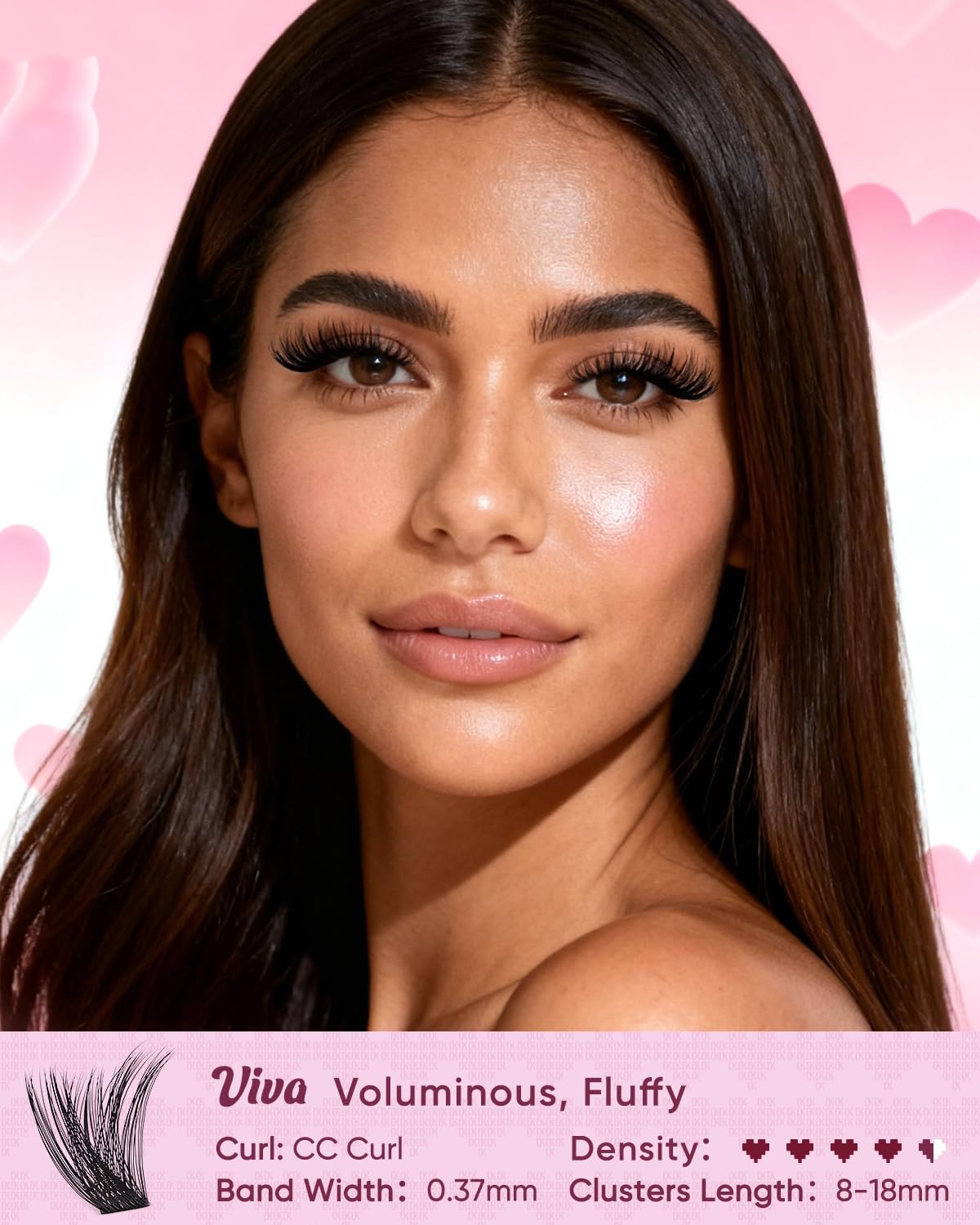 OKAYLOVE Fluffy Lash Clusters 168 pieces displayed
