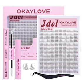 OKAYLOVE Idol Natural Lash Clusters Kit packaging front view