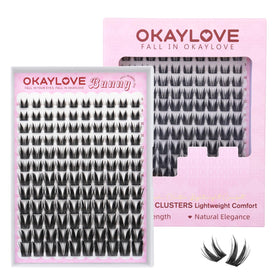 OKAYLOVE Manga Lash Clusters BUNNY front view with double-peak design