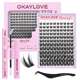 OKAYLOVE Manga Lash Clusters Kit Bunny 8-18mm front view