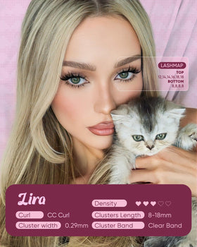 OKAYLOVE Manga Lash Clusters LIRA in packaging