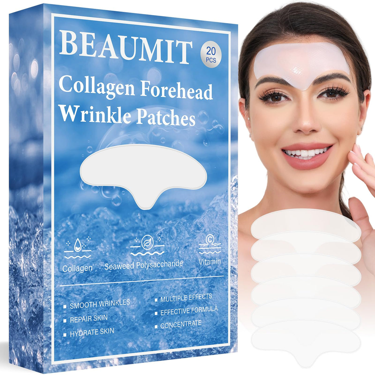 Okela Forehead Wrinkle Patches 20 pcs packaging front view