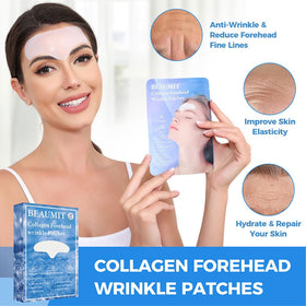 Okela Forehead Wrinkle Patches in use during sleep