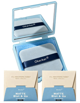 Okerker 300PCS oil blotting papers front view with packaging