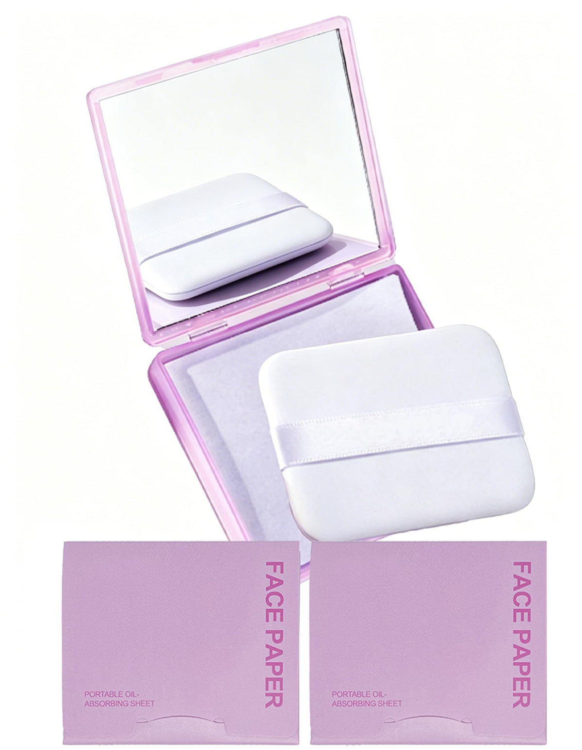 Okerker lavender oil blotting papers front view with compact case