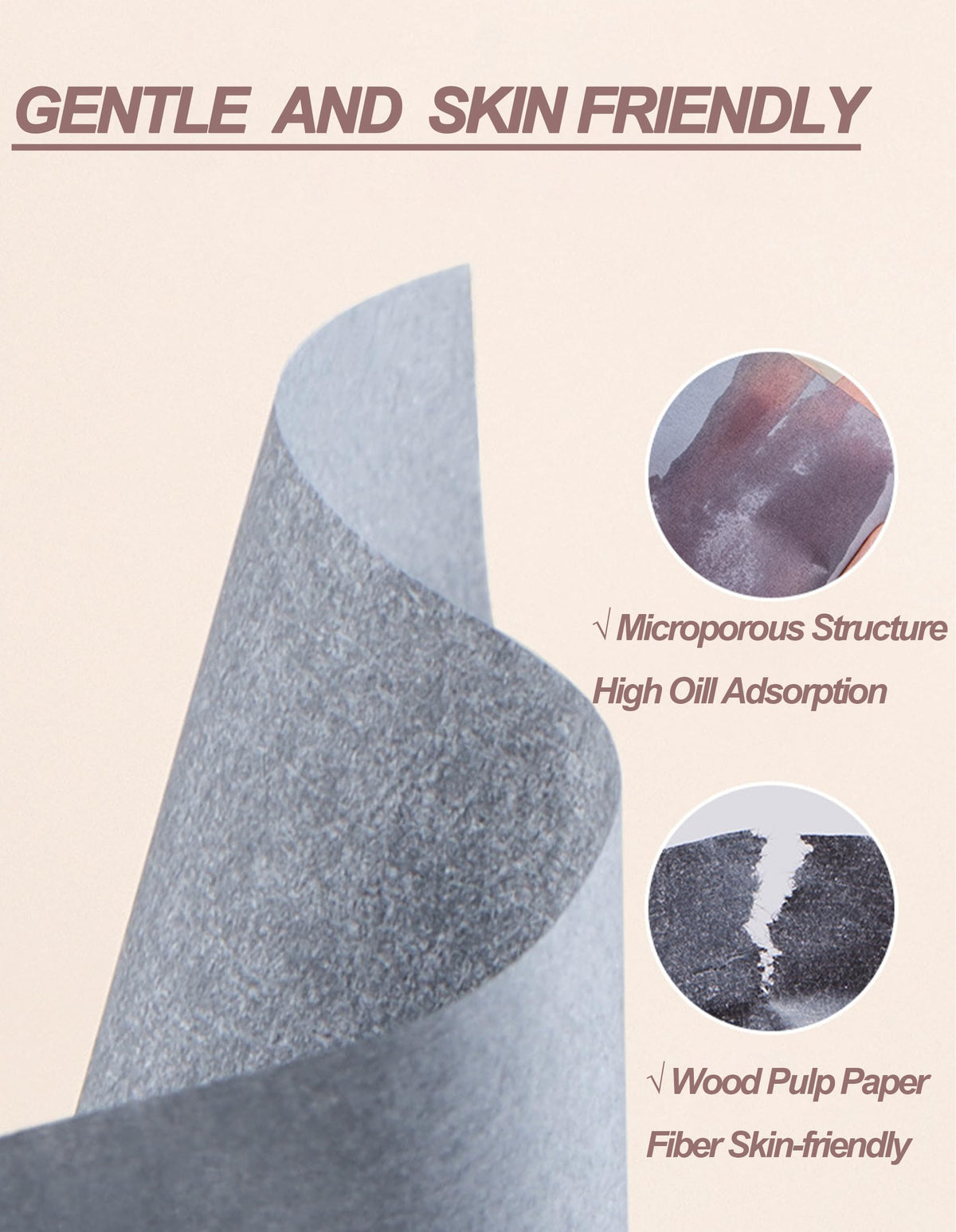 Okerker Oil Blotting Papers open showing sheets inside