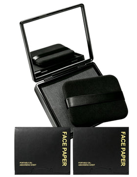 Okerker Oil Blotting Papers pack front view with mirror