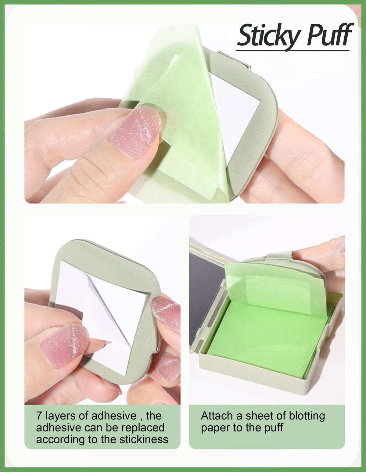 Okerker Oil Blotting Papers showing adhesive design