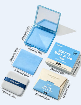 Okerker oil blotting papers stack with refill sheets