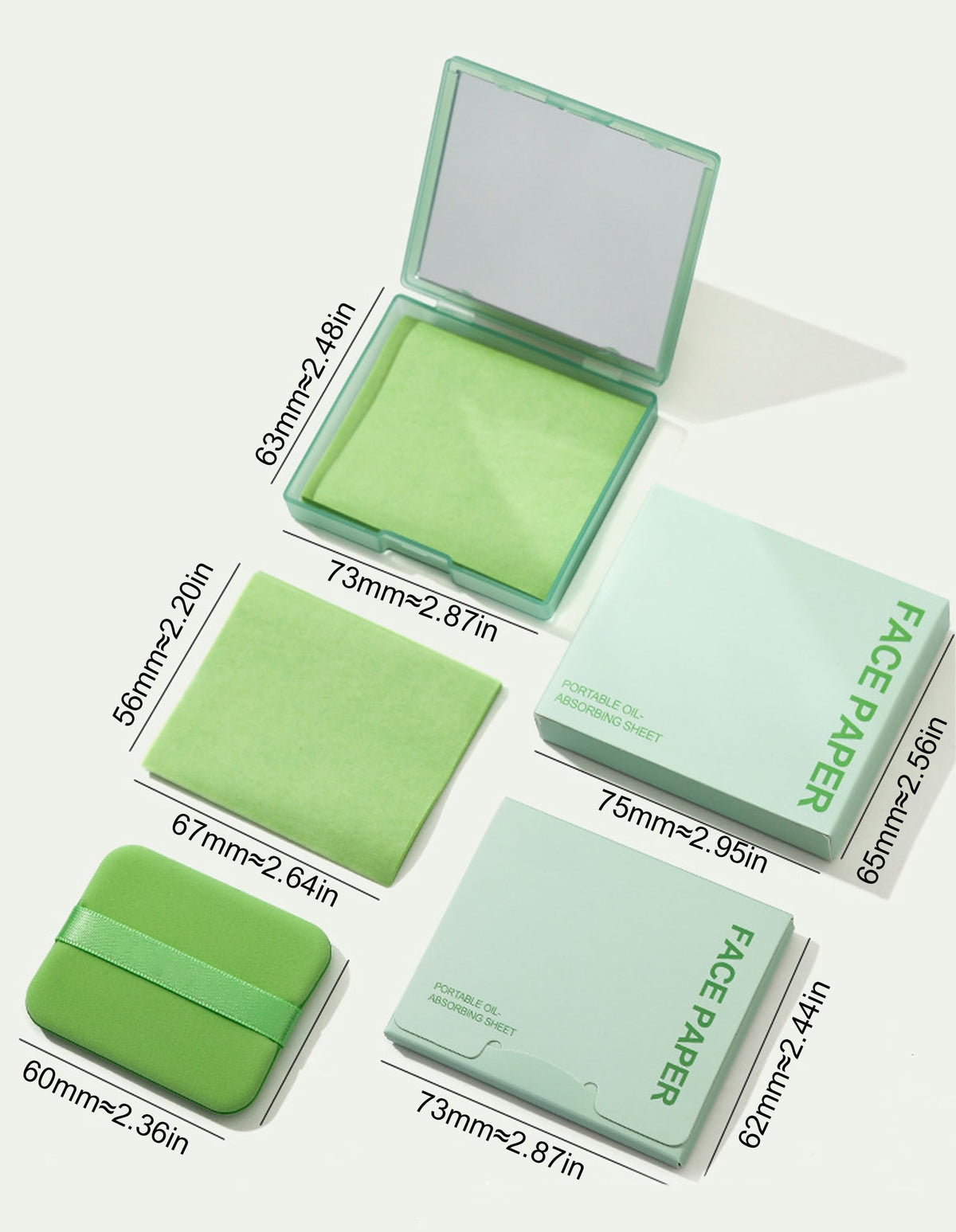 Okerker Rose Oil Blotting Papers usage demonstration on face