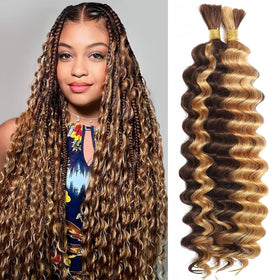 OKVOKV 16-inch curly wave human hair bundle front view