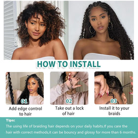 OKVOKV Boho Hair 16-inch curly wave bundles packaging