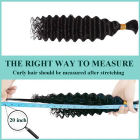 OKVOKV Boho Hair 18-inch curly wave bundle loose bundles display