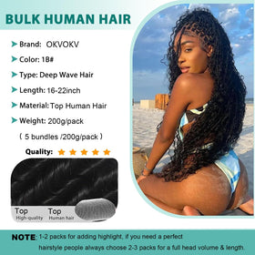OKVOKV Boho Hair 18 Inch curly wave close-up