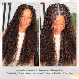 OKVOKV Boho Hair for Braiding 20 Inch Deep Wave in various colours