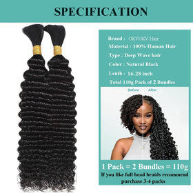 OKVOKV human hair for bohemian braids close-up
