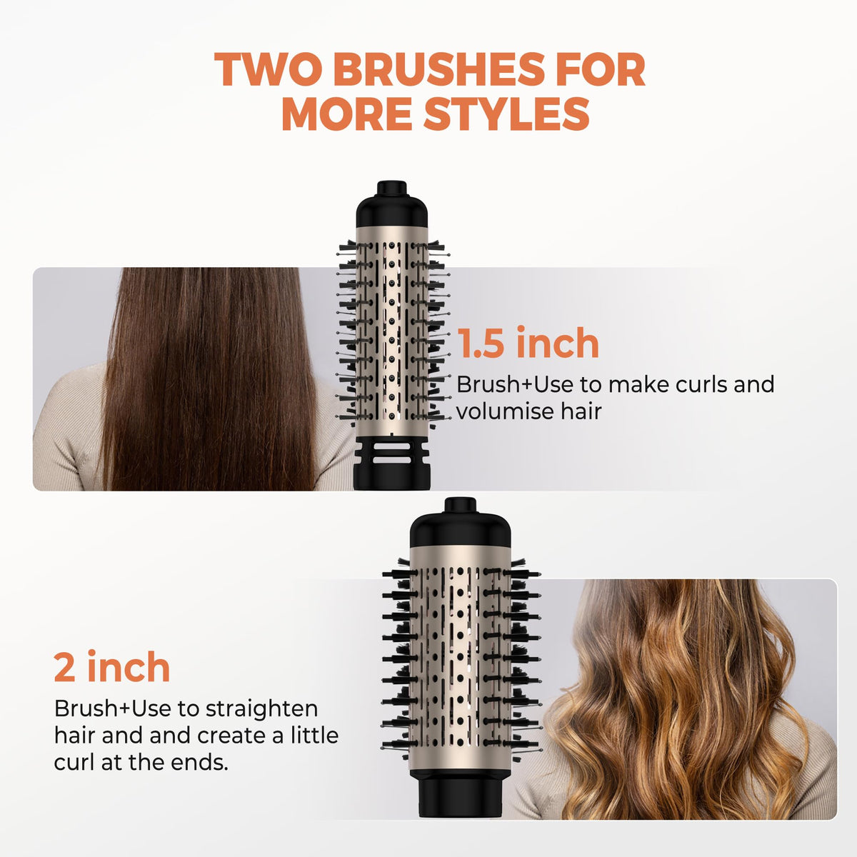 OKWRAP hair dryer brush close-up of natural bristles