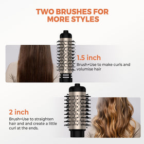 OKWRAP hair dryer brush close-up of natural bristles