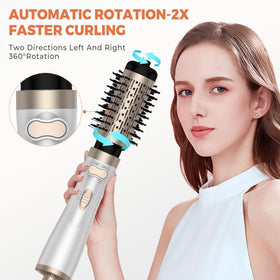OKWRAP hair dryer brush showing 1.5 inch curling brush attachment