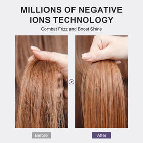 Olaermoso Dual Voltage Hair Dryer Brush in use