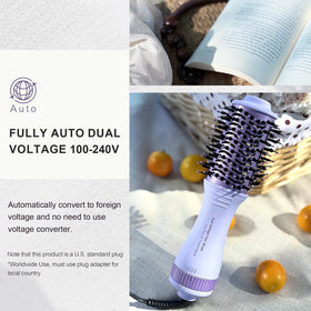 Olaermoso Dual Voltage Hair Dryer Brush side view