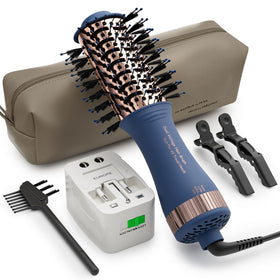 Olaermoso Dual Voltage Travel Hair Dryer Brush front view
