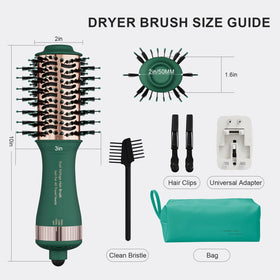 Olaermoso hair dryer brush showcasing compact size